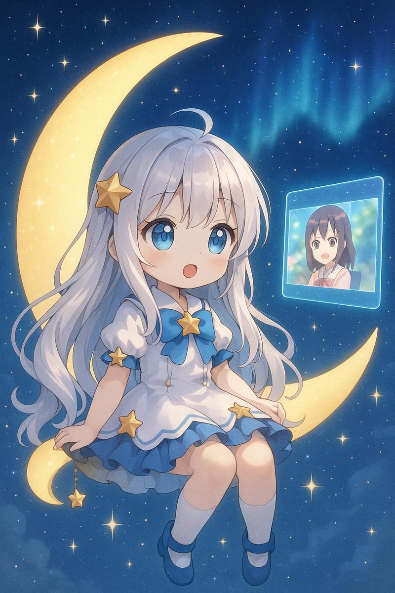 茄子视频动漫美图-月光星辰少女写真